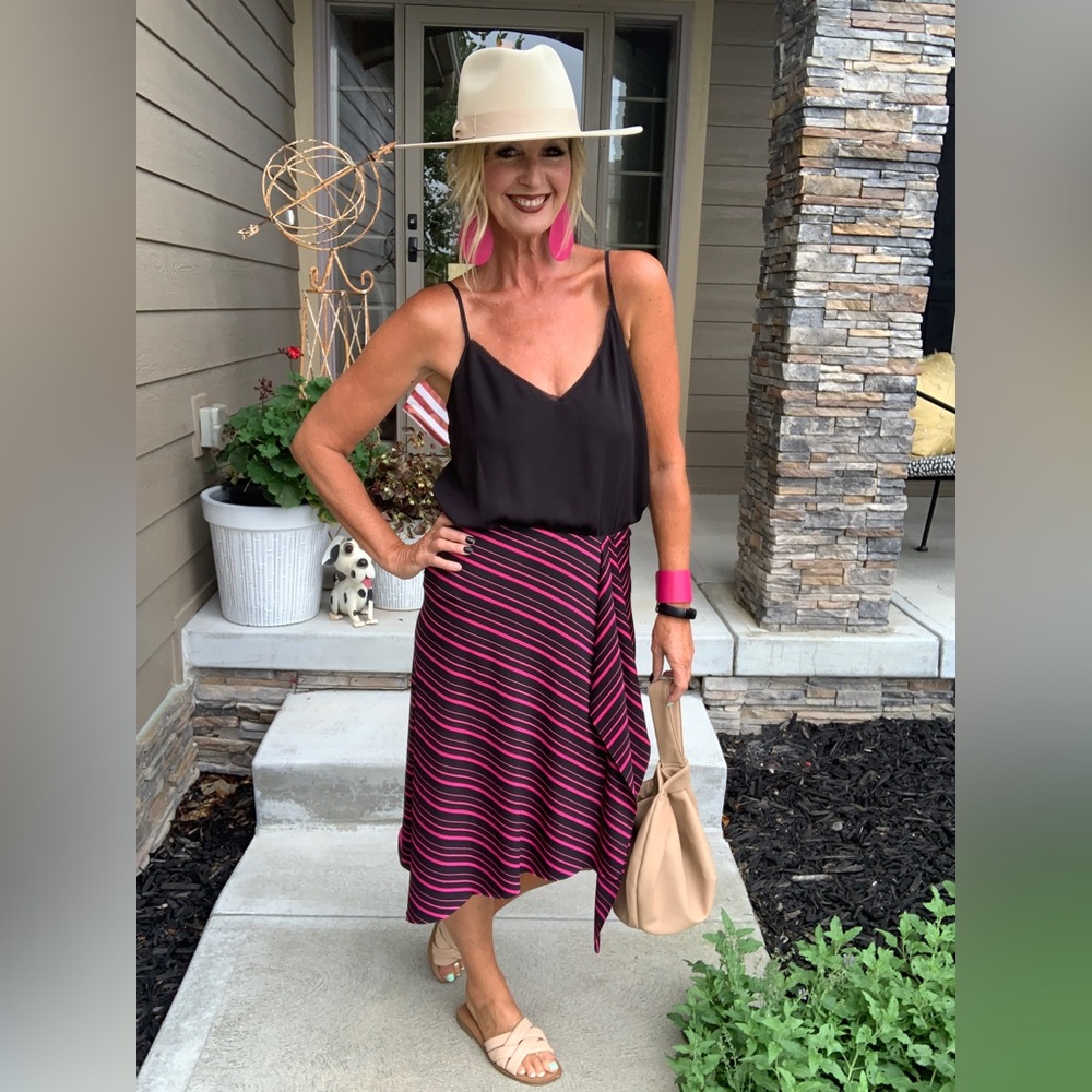 Striped Jersey Skirt
